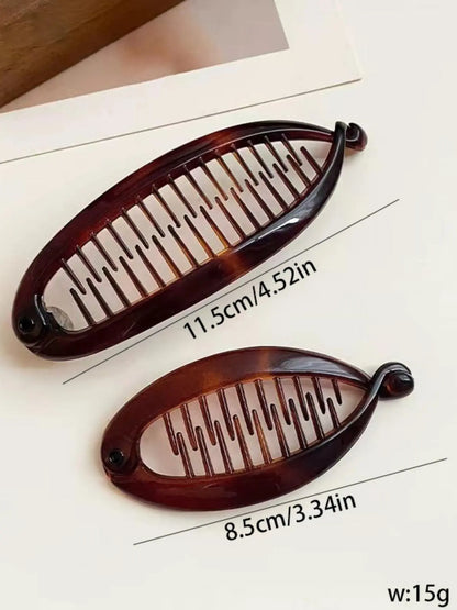 Simple Fishbone-Design Banana Clip, Ponytail Claw Clip, Elegant Hair Accessories for Women and Girls, Minimalist Headwear for Thick Hair, Barrette Hair Clip