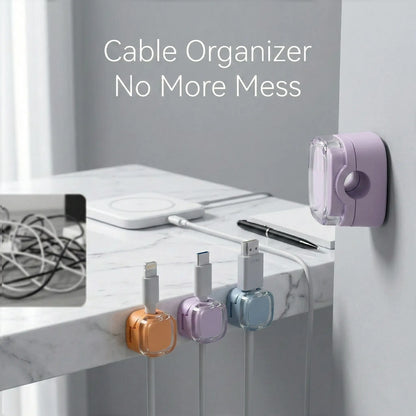 8 Pcs Magnetic Cord Holder for Desk | Wall Mounted Cable Organizer Clips, Non-Slip Wire Management for Home Office