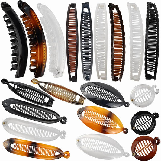 20PCS Banana Hair Clips Classic Hair Comb Banana Clips Ponytail Hair Holder for Women Girls, 7 Styles
