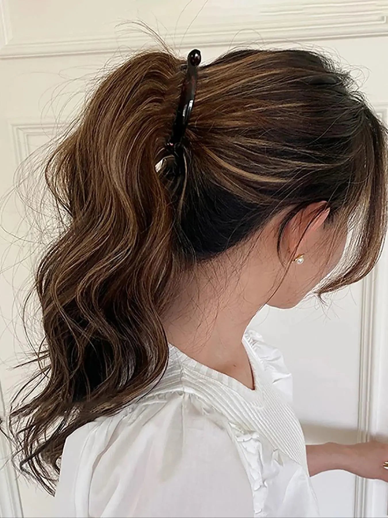Simple Fishbone-Design Banana Clip, Ponytail Claw Clip, Elegant Hair Accessories for Women and Girls, Minimalist Headwear for Thick Hair, Barrette Hair Clip