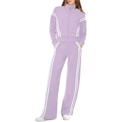 WIHOLL Lounge Sets for Women 2025 Sweatsuit 2 Piece Outfits Sweatshirt Wide Leg Sweatpant Tracksuit Matching Set Summervibes