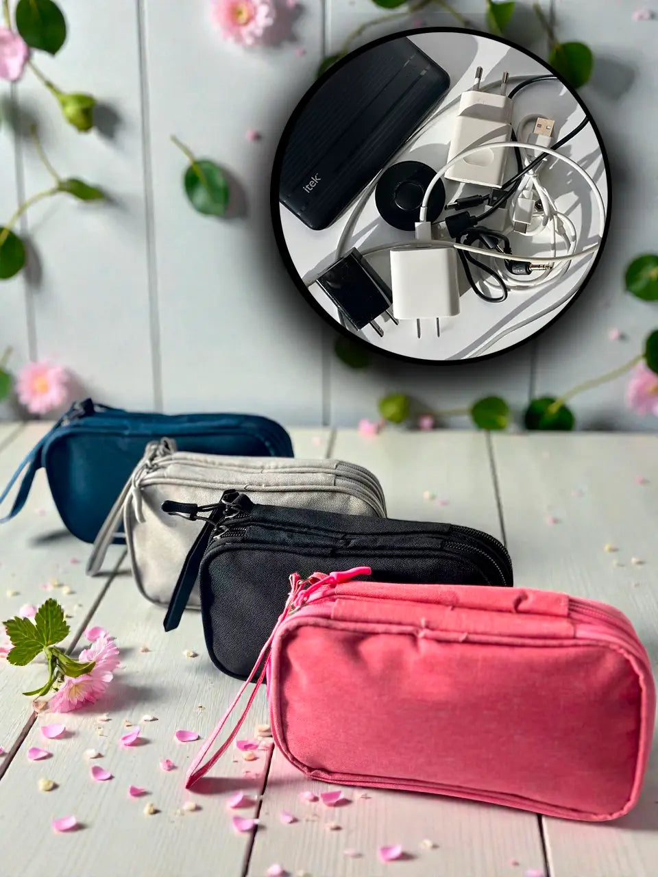 Accessory Organizer Pouch for Cables, Stationery & Travel Essentials