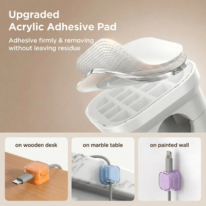 8 Pcs Magnetic Cord Holder for Desk | Wall Mounted Cable Organizer Clips, Non-Slip Wire Management for Home Office