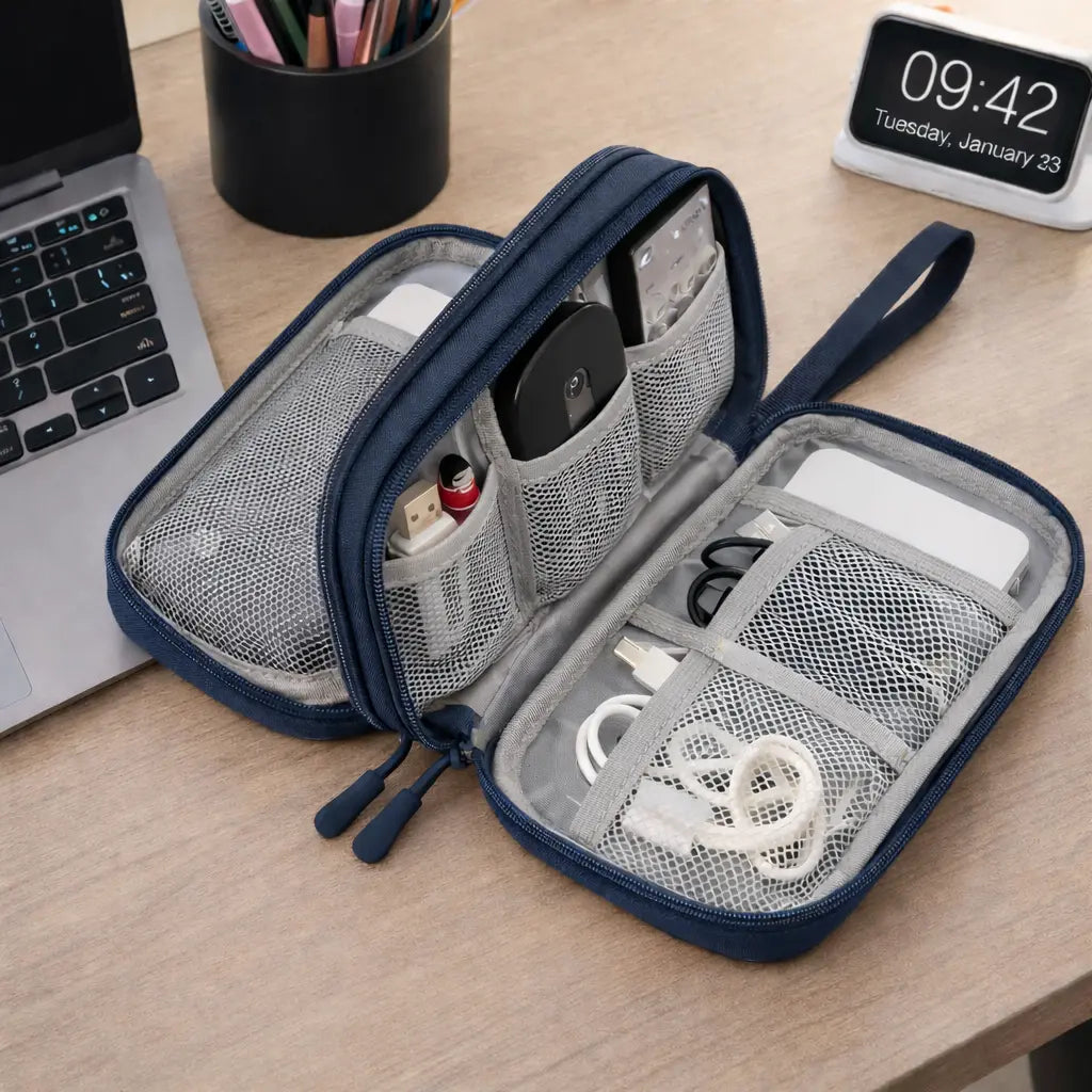 Accessory Organizer Pouch for Cables, Stationery & Travel Essentials