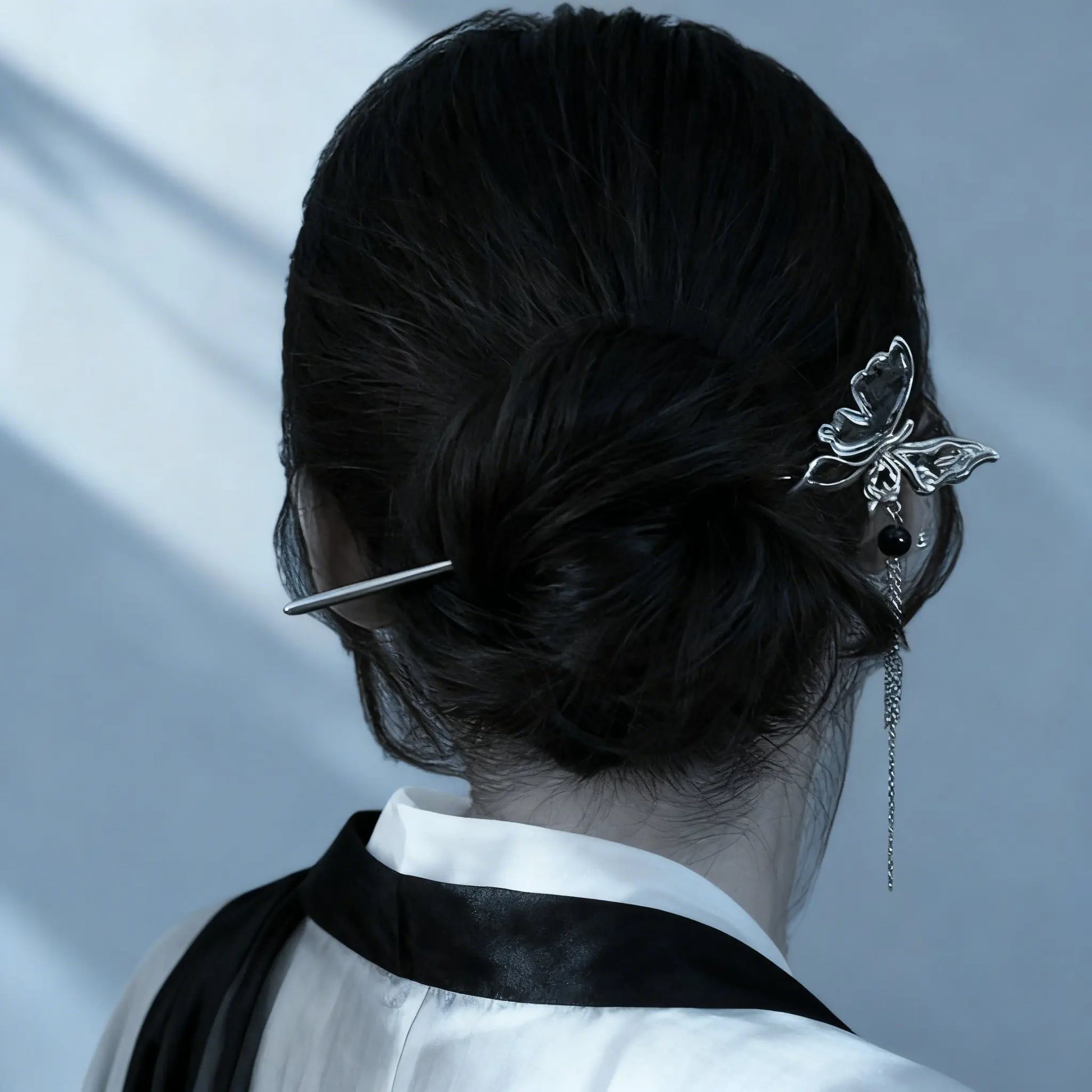 6PCS Dark Metal Hairpin Set Gothic Dark Girl Accessories for Halloween Cosplay Hanfu Qipao Punk Tassel Fall Hair Claw Unique Elegant Hair Clip Pin Exquisite French Hair Pin Clavicular Head Clip Banana Clip Hair
