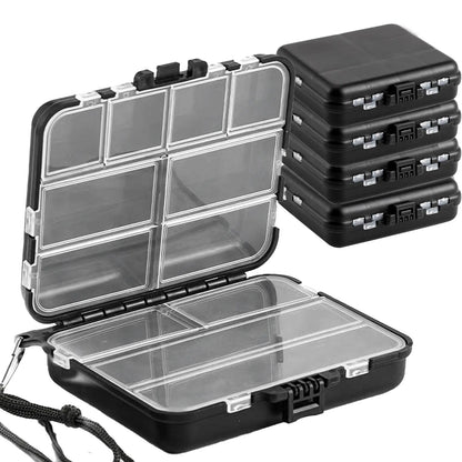 Tcakelox 5 Pack Mini Plastic Tackle Boxes for Small Tackle Box Organizer, Ideal for Fishing Storage Containers, Kayak Fly Boxes Large